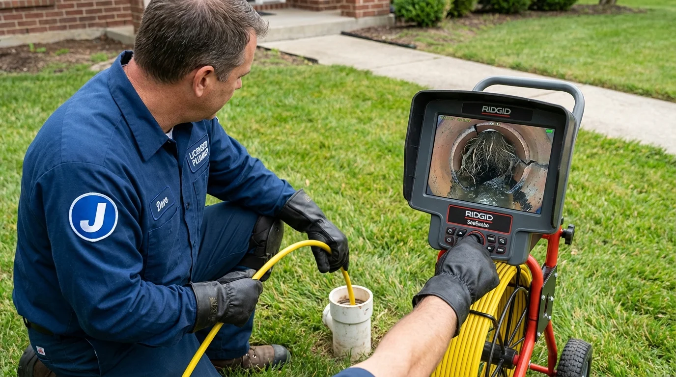 Sewer camera inspection being performed by Johns Plumbing LLC in Norwood Young America